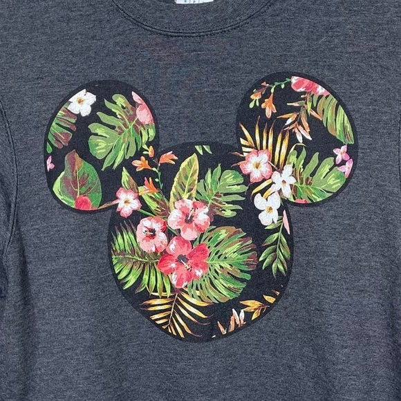 Disney Mickey Mouse Floral Mickey Silhouette Sweatshirt - Picture 6 of 11